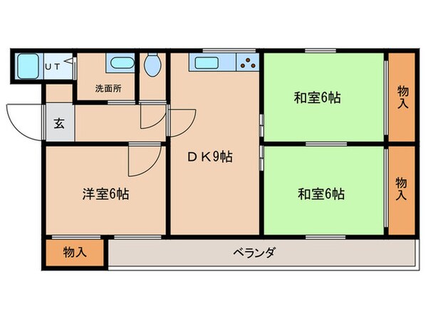 貝塚ローレルハイツＡの物件間取画像